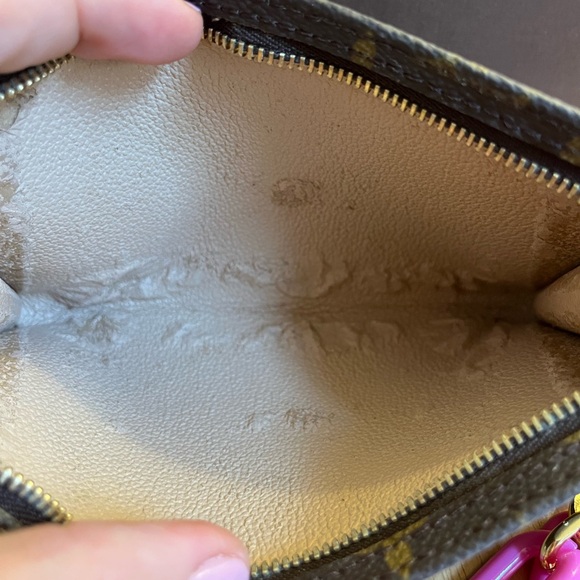 Authentic Louis Vuitton Monogram Bucket Pouch PM W Box ,dust bag/unbranded chain - Picture 11 of 12